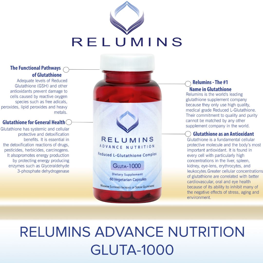 Relumins Gluta 1000 Reduced L Glutathione Skin Whitening Capsules